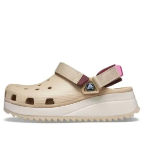 Zuecos Classic Clog «Beige White Red»