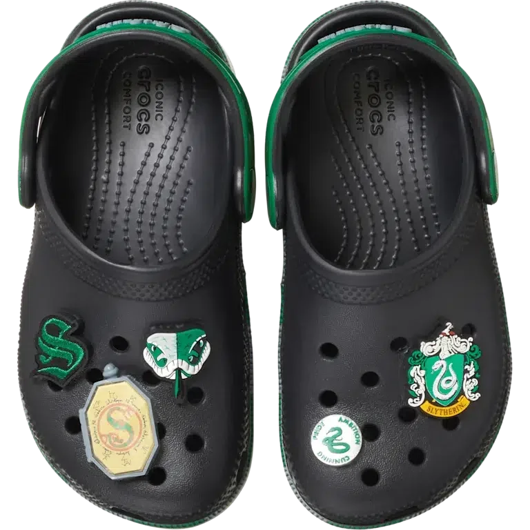Zuecos Classic Clog de Slytherin de Harry Potter para niños pequeños Zuecos Classic Clog de Slytherin de Harry Potter para niños pequeños