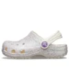 Zuecos Classic Glitter «Silver White»