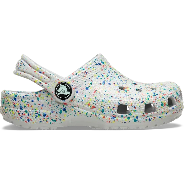 Zuecos Classic Glow Paint Splatter para niños Zuecos Classic Glow Paint Splatter para niños