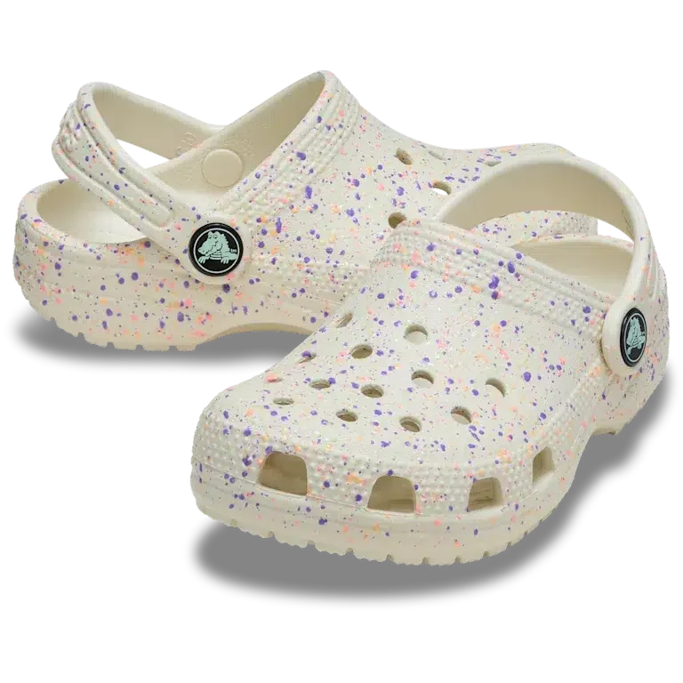 Zuecos Classic Glow Paint Splatter para niños Zuecos Classic Glow Paint Splatter para niños