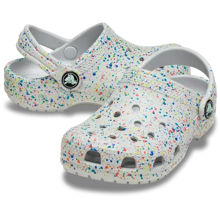 Zuecos Classic Glow Paint Splatter para niños Zuecos Classic Glow Paint Splatter para niños