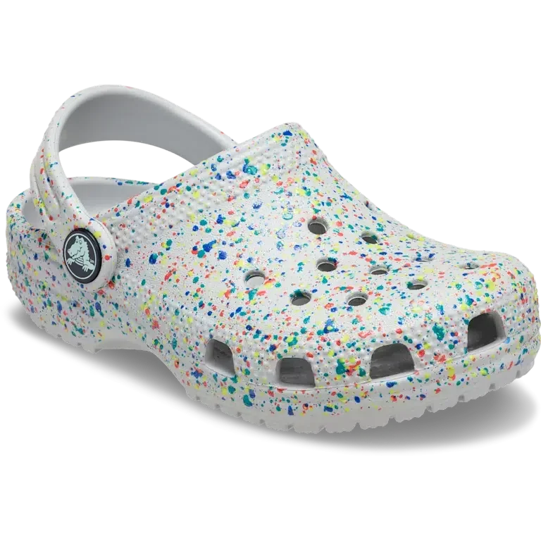 Zuecos Classic Glow Paint Splatter para niños Zuecos Classic Glow Paint Splatter para niños