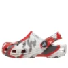 Zuecos Classic Marbled «Blanco, rojo y gris»