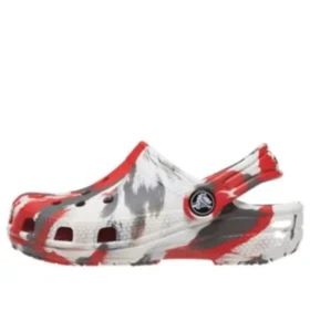 Zuecos Classic Marbled «Blanco, rojo y gris»