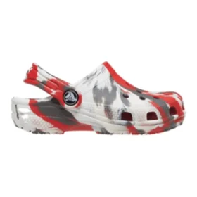 Zuecos Classic Marbled «Blanco, rojo y gris»