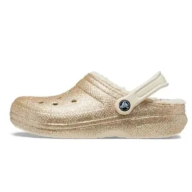 Zuecos clásicos con forro de Glitter «Gold White»