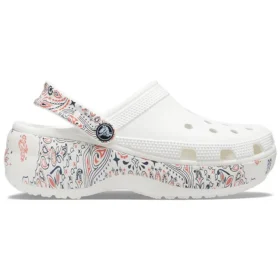 Zuecos clásicos con plataforma Americana Paisley «Blanco»