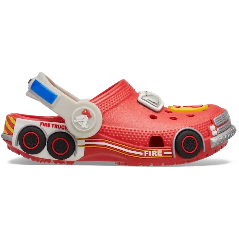 Zuecos clásicos para niños pequeños «Iam Fire Truck Lights» con correa trasera Zuecos clásicos para niños pequeños «Iam Fire Truck Lights» con correa trasera