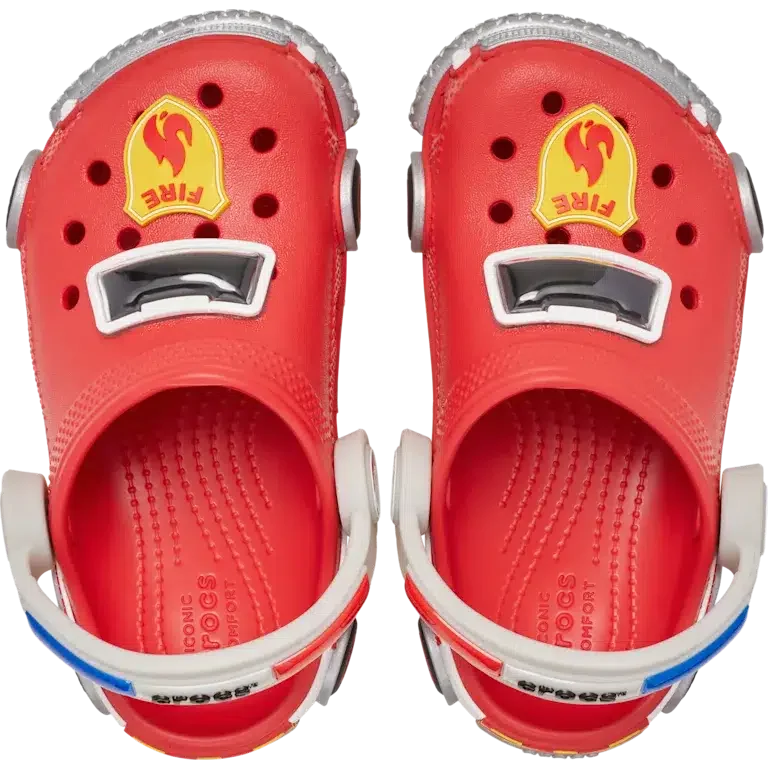 Zuecos clásicos para niños pequeños «Iam Fire Truck Lights» con correa trasera Zuecos clásicos para niños pequeños «Iam Fire Truck Lights» con correa trasera