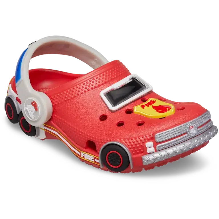 Zuecos clásicos para niños pequeños «Iam Fire Truck Lights» con correa trasera Zuecos clásicos para niños pequeños «Iam Fire Truck Lights» con correa trasera