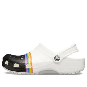 Zuecos clásicos Rainbow Pride «Blanco-Negro»