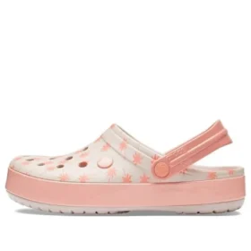 Zuecos Crocband con estampado de temporada «Rosa-Blanco»