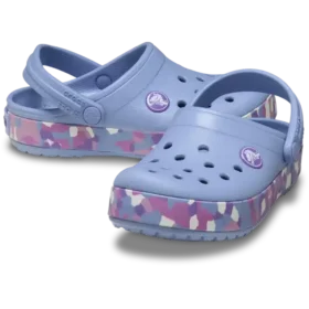 Zuecos Crocband Glow Confetti Band para niños pequeños