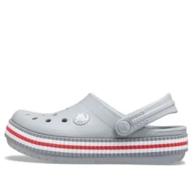 Zuecos Crocband Varsity «Gris y rojo»