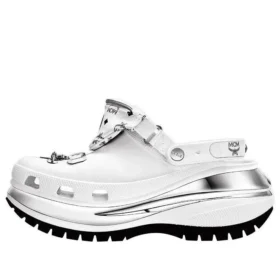 Zuecos Crocs x MCM Mega Crush Clog «White Silver»
