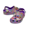 Zuecos de Lisa Frank x Classic Clog «Neon Purple Multi Hearts»