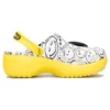 Zuecos de plataforma clásicos Crocs x Smiley World Charm «Yellow White»