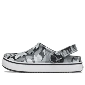 Zuecos estampados Off Court «Gris, negro y blanco»