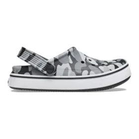 Zuecos estampados Off Court «Gris, negro y blanco»