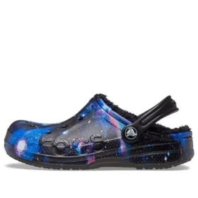 Zuecos Galaxy con correa peluda y forro Baya «Black Multi»