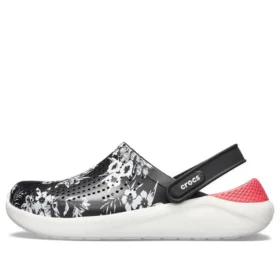 Zuecos Lite Ride Hyper Floral «Negro, blanco y rojo»