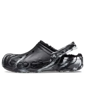 Zuecos marmolados con forro Baya «Black Silver»