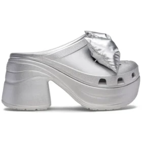 Zuecos Siren Metallic Bow «Silver»