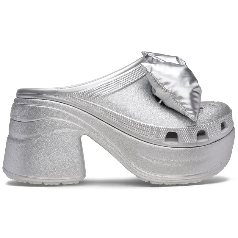 Zuecos Siren Metallic Bow «Silver» Zuecos Siren Metallic Bow «Silver»