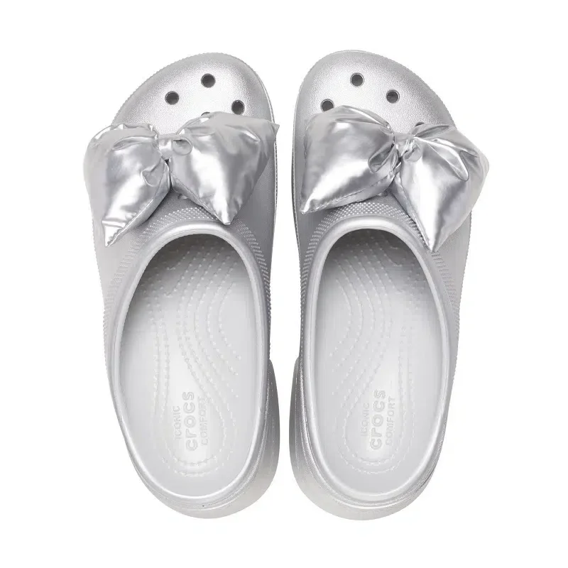 Zuecos Siren Metallic Bow «Silver» Zuecos Siren Metallic Bow «Silver»